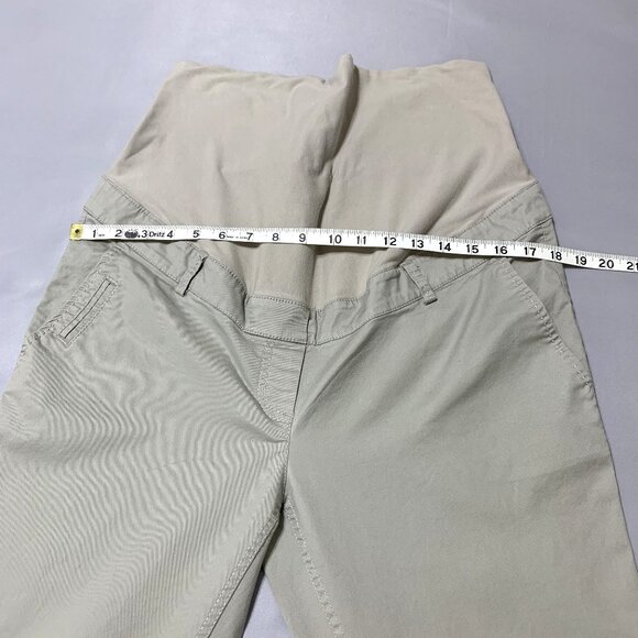 H&M Mama Maternity Khakis. Brown. Dressy. Size 14. 2 Pockets. Work Chinos. Belt. - Picture 5 of 15